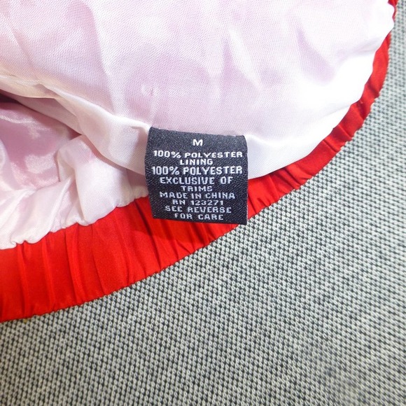 Riley & James Hoodie M Red White Blue Windbreaker "Good Vibes" 1/2 Zip - Picture 5 of 8